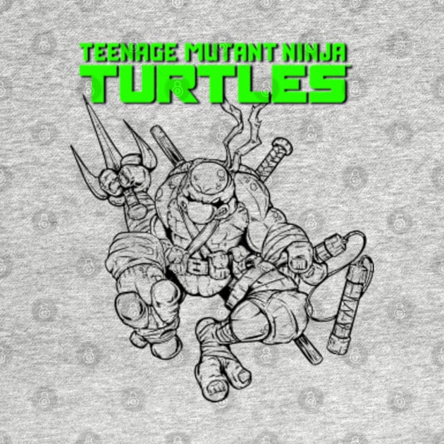 TMNT FANART TURTLE POWER by andres uran